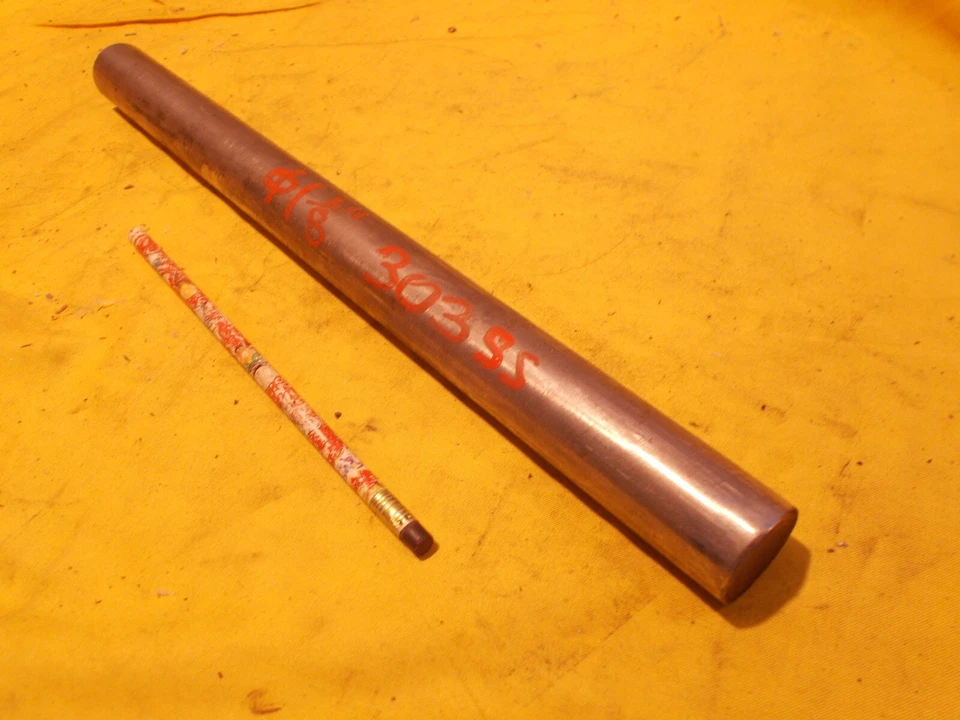 303 STAINLESS STEEL ROD machine shop shaft tool die round stock 1-1/8" x 14" - Image 1 of 1