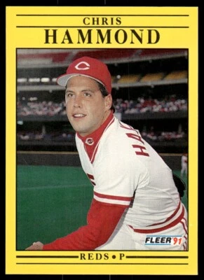 1991 Fleer Baseball Card Chris Hammond Cincinnati Reds #65 - Image 1 of 2