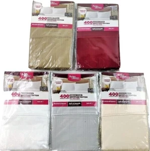 2er-Pack Neu mit Etikett Better Homes Gardens 400 ägyptische Baumwolle Damaststreifen Kissenbezüge - Bild 1 von 22