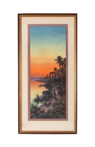 Paul B. Pascal French 1832 - 1903 Watercolor Gouache Painting Signed Dated 1895 - Picture 1 of 14