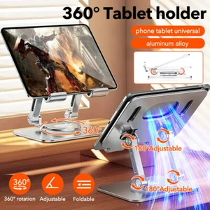 360° Adjustable Tablet Desktop Holder Mount Foldable Stand For iPad Pro iPhone - Picture 1 of 12
