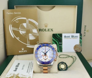 ROLEX - 44mm 18kt Rose Gold & SS YachtMaster II Blue Hands 116681 - SANT BLANC - Picture 1 of 9