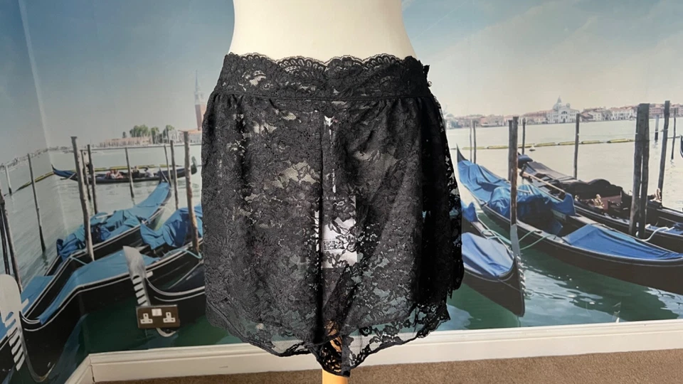 RABANNE para H&M Encaje Bragas Pantalones Cortos Talla UK 22 XXL Foto 1 de 4