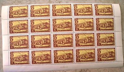 Hoja parcial de 20 estampillas 1969 Academia de Ciencias de Ucrania # 3601 MNH Foto 1 de 2