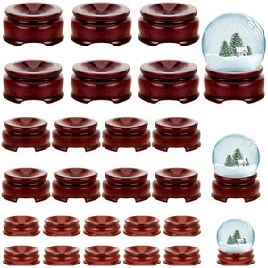 Wooden Stand Holder Display for Crystal Ball Sphere Globe Stone Decor, 24 Pcs - Picture 1 of 6