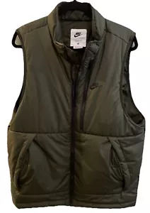 Nike Men’s XL Sportswear Therma-Fit Legacy Vest - Green/Black, Size Large - Picture 1 of 8