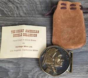Vintage 1976: Indian Head Coin Solid Brass Brown & bag*wrong certificate numbers - Picture 1 of 8