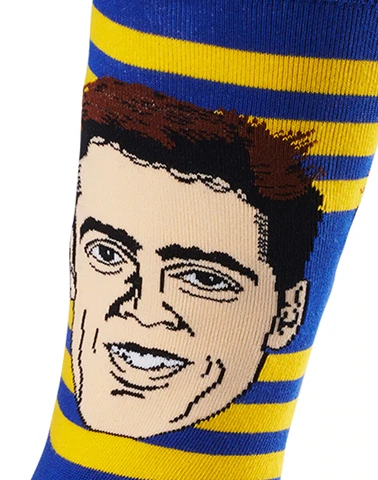PAT LAFONTAINE HOCKEY SOCKEY HALL OF FAME WALK IN THE FOOTSTEPS SOCKS NIB 7-12 Cover