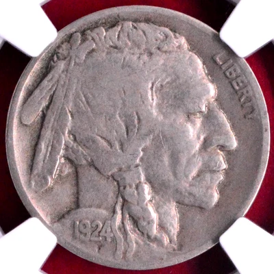 NGC VF-25! 1924-D BUFFALO NICKEL - Image 1 of 4