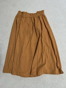 UNIQLO Kids Girls Knee Length Orange Skirt Size 12 / 150cm - Picture 1 of 3
