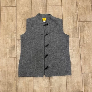 Vintage Rubin Rd. M Wolle grau schwarz Kralle Knebelverschluss Artsy Landhaus Chic Lagenlook - Bild 1 von 11