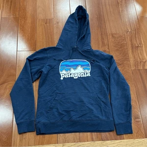 Patagonia Damen Hoodie Bio Baumwolle dunkelblau Gr. M - Bild 1 von 9