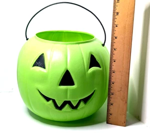 Halloween Verde Jack o Linterna Calabaza Cubo Soplador Molde General Espuma Plásticos - Imagen 1 de 7