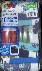 4T/5T Kleinkind Jungen Boxershorts, verschiedene Monster und einfarbig, 10er Pack NEU - Bild 1 von 3