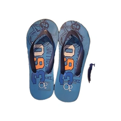 OP Ocean Pacific Kids Flip Flop Sandals Sz 5/6 360 A Way To Live Rare - Image 1 of 4
