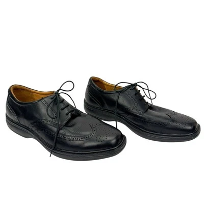 Dr. Zapatos de vestir Oxford Comfort Wing de cuero negro con cordones talla 12W cómodos clásicos Foto 1 de 4