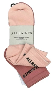 ALL SAINTS ALLSAINTS 3 Pairs Shortie Crew socks Size 3-8 rrp £18 - Picture 1 of 2