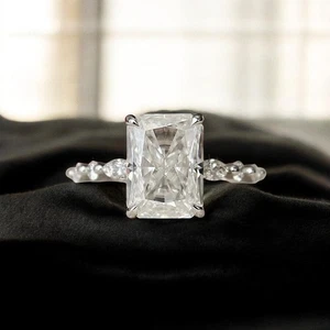 Ehering 950 Platin IGI zertifiziert im Labor gezüchtet Diamant 3,35 ct strahlender Schliff - Bild 1 von 16