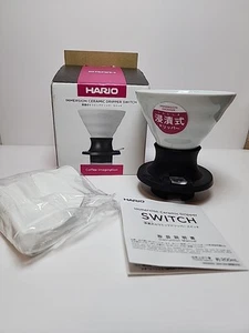 SSDC-200 Ceramic Immersion Dripper Switch, 200Ml White HARIO Material Porcelain - Picture 1 of 7
