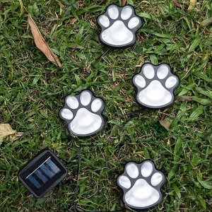 Dekor Hundeweg Nette Solar 4 Pfoten Druck Lichter Garten Gehweg Rasen LED Patio - Bild 1 von 15