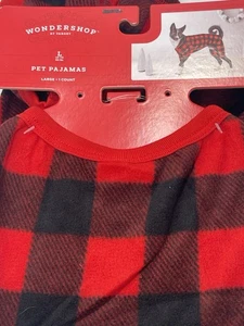 Hunde Schlafanzug Wondershop großer Büffel kariert Weihnachten Winter Druck passt 80 Pfund - Bild 1 von 4