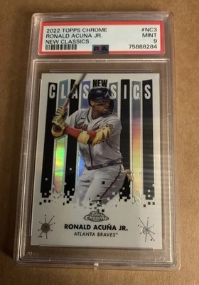 2022 Topps Chrome Ronald Acuña JR New Classics #NC3 PSA 9 Mint Atlanta Braves - Image 1 of 2