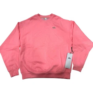 Alo Yoga Accolade Crew Neck Pullover in Neon Bubblegum Size S NEW WITH TAGS - Picture 1 of 8