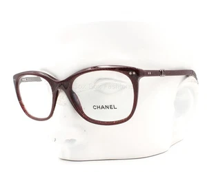 Chanel 3252 1410 Eyeglasses Glasses Dark Red Gray Mix Silver CC 51mm (Small) - Picture 1 of 6
