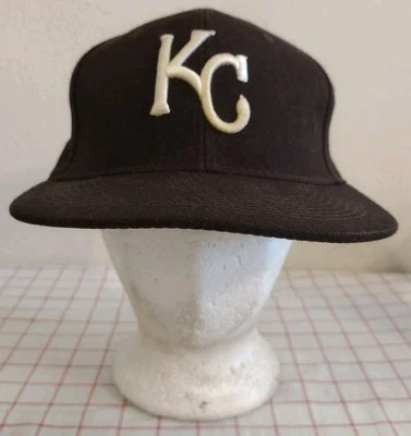Винтажная кепка Kansas City KC Royals MLB коричневая размер 7 1/8 с вышитым плоским козырьком - Изображение 1 из 4