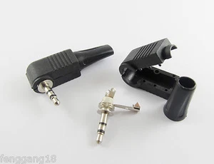 10x 3,5 mm Stereo Wtyczka Prosty kąt Audio TRS Adapter Złącze Lutowane Plastik Nowy - Zdjęcie 1 z 4