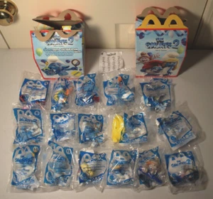 McDonald's Happy Meal Smurfs 2 Complete set of 16 + 2 Boxes Some open - Picture 1 of 5