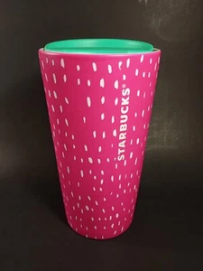 Starbucks Summer Berry Dots Strawberry Pink Ceramic Tumbler 12oz New - Picture 1 of 8