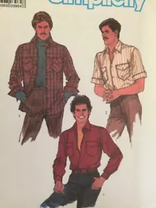 Simplicity Sewing Pattern 8541 Mens Shirts Size 40 Uncut - Picture 1 of 3