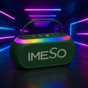Drahtloser Bluetooth leistungsstarker Lautsprecher LED RGB Lichter Stereo - grün - von IMENSO - Bild 1 von 16