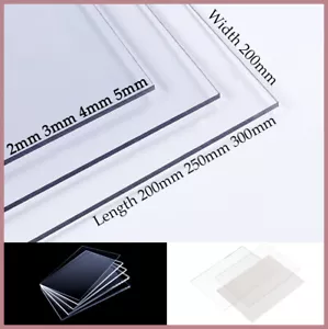 Clear PC Endurance Board Polycarbonate Plastic Sheet Plate Thick 2mm 3mm 4mm 5mm - Picture 1 of 9