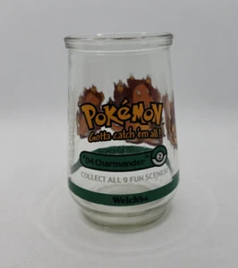 Welch's 1999 Nintendo Pokemon #4 Charmander Collectible Jelly Jar Glass Vintage - Picture 1 of 9