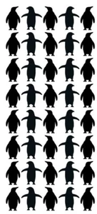 Black Penguin Stickers Sticker 1" DC19-070 - Picture 1 of 1