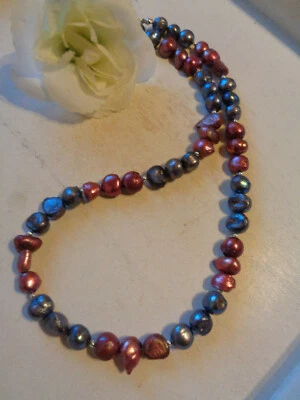 Außergewöhnliche Halskette Muschelperlen gefärbt 7 - Bild 1 von 2