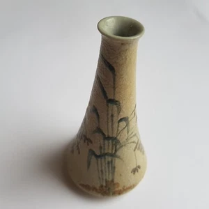 Asiatische Kunstkeramik Posy Vase glasiert Thai Handarbeit Blumen Atelier Asien Thailand - Bild 1 von 13