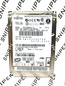 Fujitsu 80GB MHT2080AH PL CA06377-B11800DL IDE Laptop HardDrive - WIPED & TESTED - Picture 1 of 6