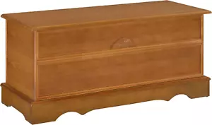 Paula Traditional 40 Inch Wood Bedroom or Kids Room Storage Trunk Cedar Lined Ho - Picture 1 of 12