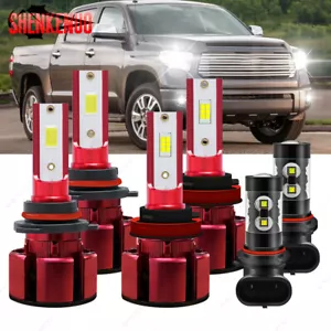 For Toyota Tundra 2007-2013 Combo H11 9005 9145 LED Headlight Fog Light Bulbs - Bild 1 von 12