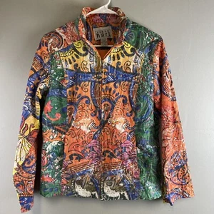 Keren Hart Jacket Women’s Size Medium Colorful Art Vintage Tapestry Graffiti - Picture 1 of 13
