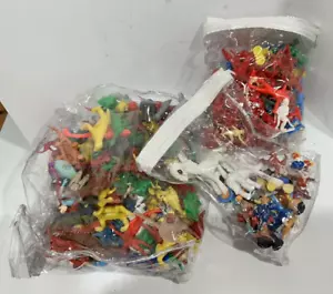 Mixed Lot of Vintage Plastic Disney Cowboys Indians Fireman Dinosaurs Figures - Picture 1 of 11