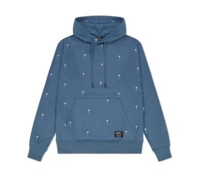 Nuevo WeSC 90’s Mike AOP Sudadera con Capucha Unisex Pullover Azul Índigo Talla 2XL/XXL Foto 1 de 4