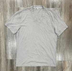 T-shirt James Perse uomo scollo a V grigio chiaro manica corta MLJ3352 - Foto 1 di 2