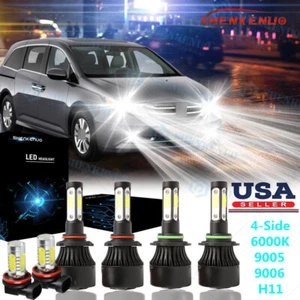 Faro antiniebla LED H11 para Honda Odyssey 2005-10 - 4 lados 9005 9006 - Imagen 1 de 18