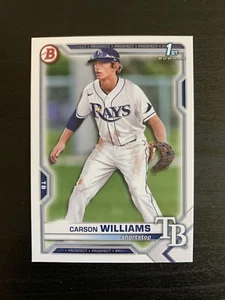 Carson Williams 2021 Bowman Draft Paper (10 Lot) Tampa Bay BD-180 - Bild 1 von 2