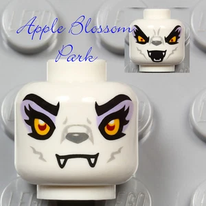 NUOVO LEGO Donna MINIFIG BIANCA TESTA Ragazza Chima Lupo Windra Mostro Zanna Occhi Denti - Foto 1 di 1