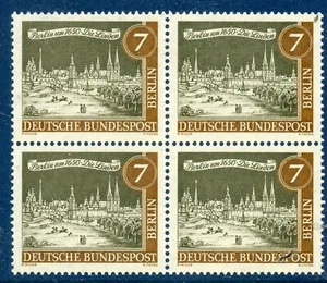 TIMBRE GERMANY ALLEMAGNE BERLIN / NEUF N° 196 ** BLOC DE 4 / LE LINDEN - Photo 1/1